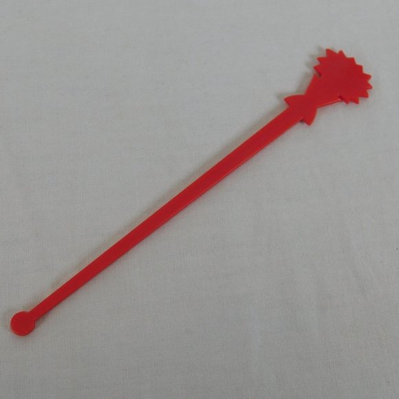 Lot of 4 Benihana Of Tokyo Swizzle Sticks Cocktail Stirrers Vintage USA Red 6" - Picture 5 of 11